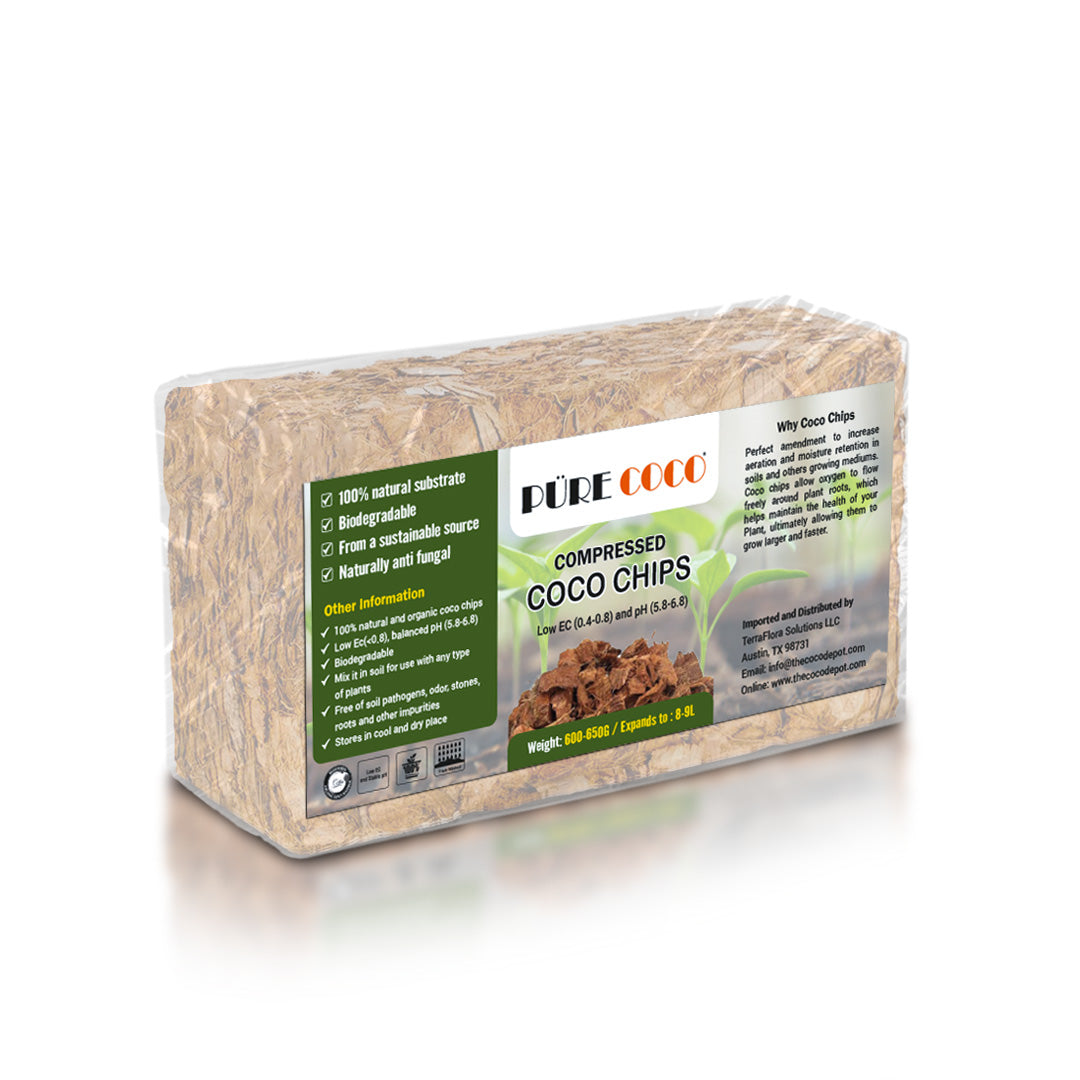 Pure Coco Chips Compressed Chips 650 grams Brick