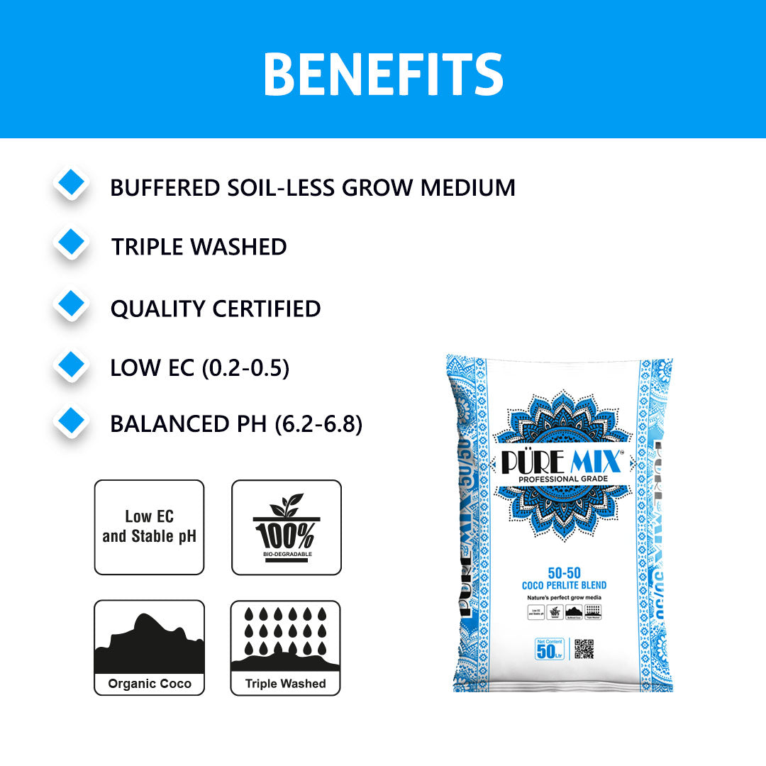 Pure Mix - 50/50 Coco Perlite mix 50L