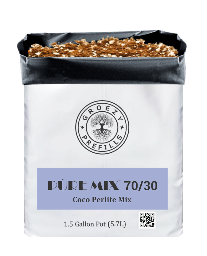 GroEzy™ 1.5 Gallon Prefilled 70/30 Coco Perlite Grow Bag