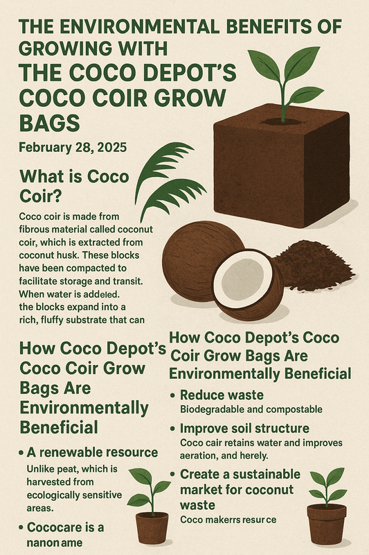 The Environmental benefits of growing with the  coco depot’s coco coir grow bags