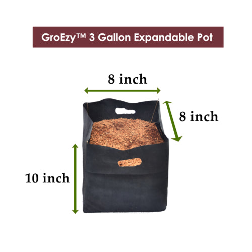 GroEzy™ 3 Gallon Expandable Pot in Fabric Bags