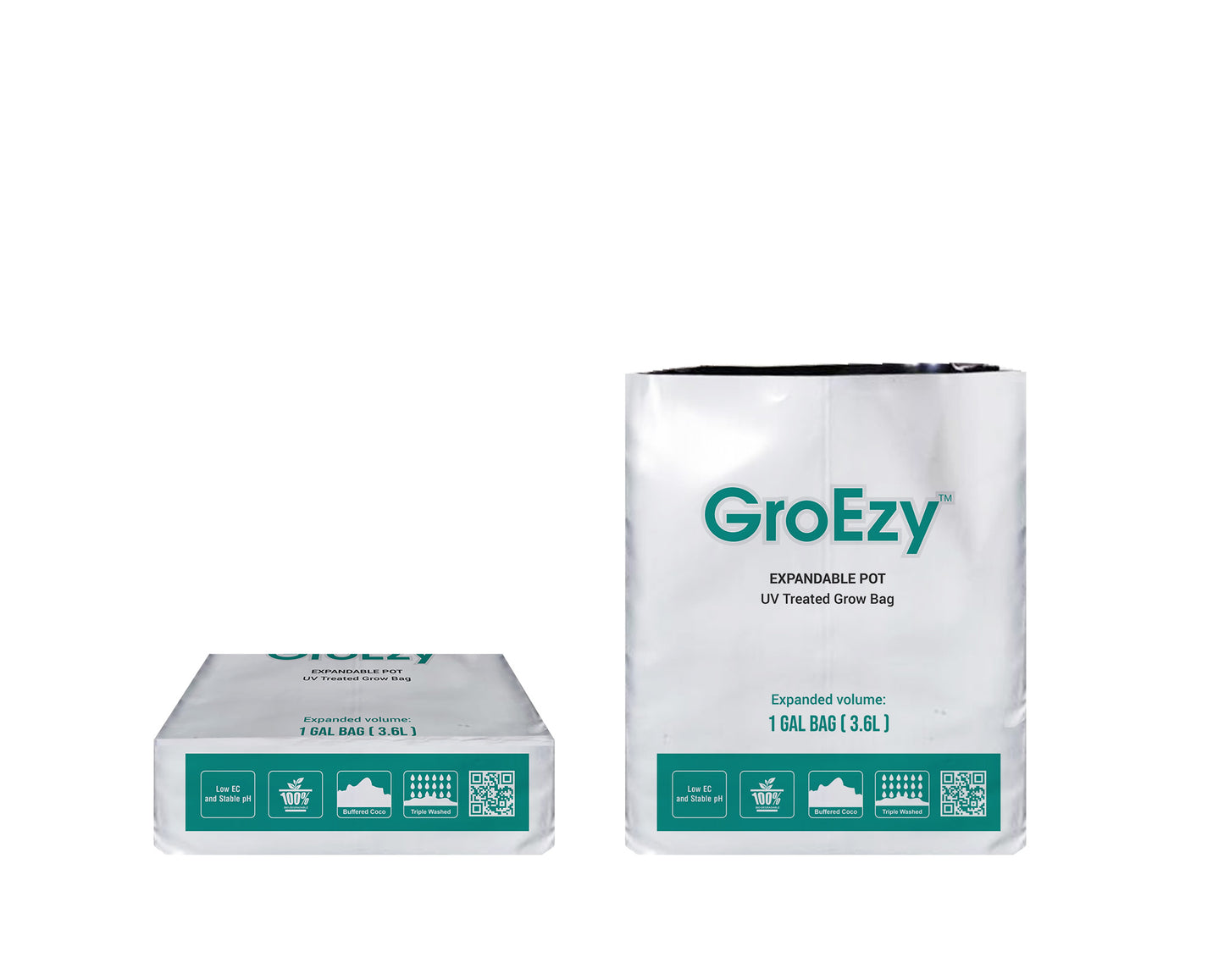 GroEzy™ 1 Gallon Expandable Pot in UV treated grow bag