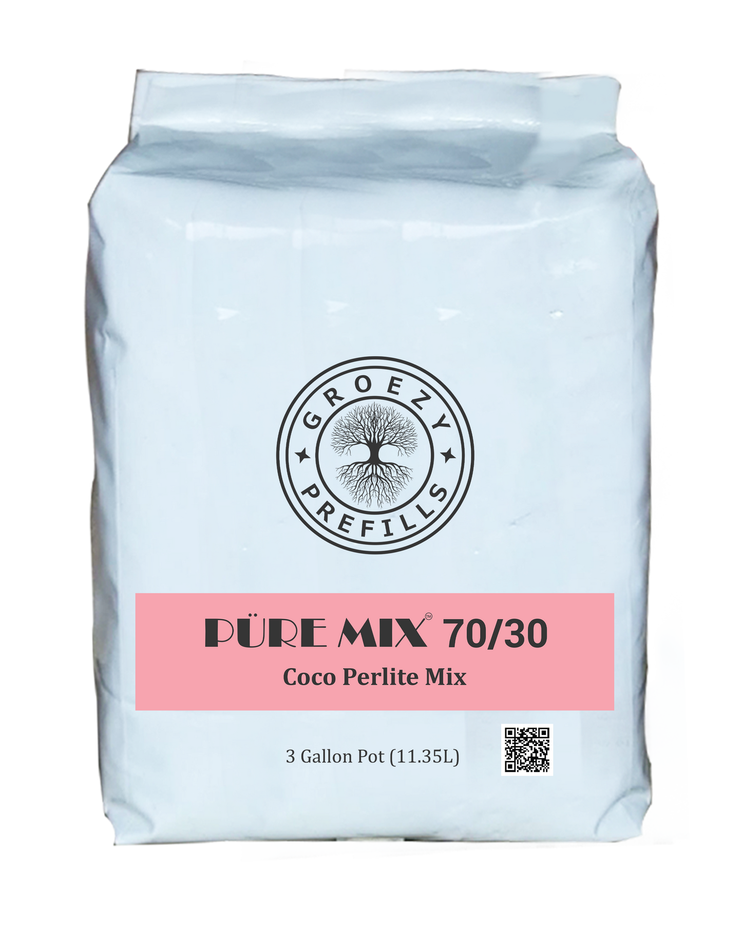 GroEzy™ 3 Gallon Prefilled 70/30 Coco Perlite Grow Bag