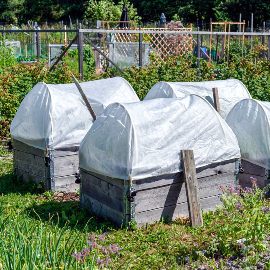 FrostWrap, Freeze and Crop Protection Plant Cover – 0.59 oz/yd2 (20 GSM) of Fabric Non-woven 10ft x 25ft Reusable Garden Floating Row Cover